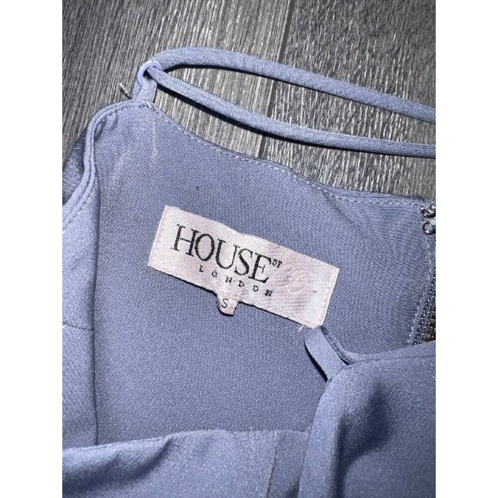 Revolve HOUSE of CB LONDON preppy Y2K babydoll Dove grey dress Small A006131 - Picture 5 of 12
